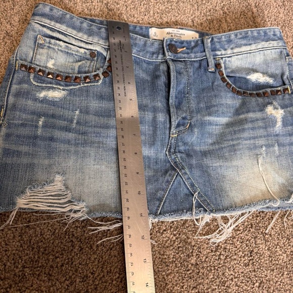Abercrombie & Fitch Denim Studded Mini Skirt - Picture 7 of 7